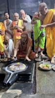 H.H. Shrimat Sadyojat Shankarashram  Swamiji's  visit to  Shri Mahabaleshwar Temple - Gokarna (21st June 2023)